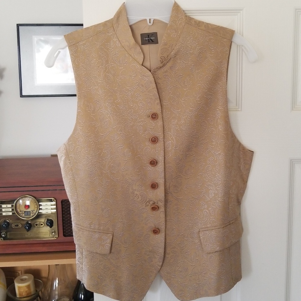 Beautiful Brocade Calvin Klein vest